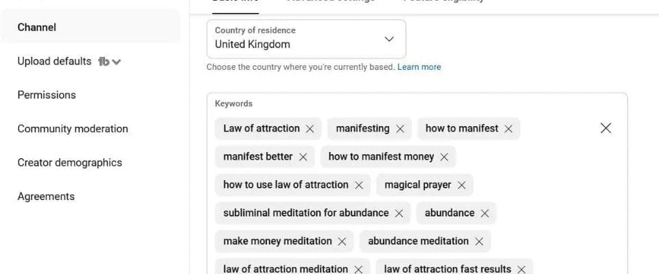 youtube settings